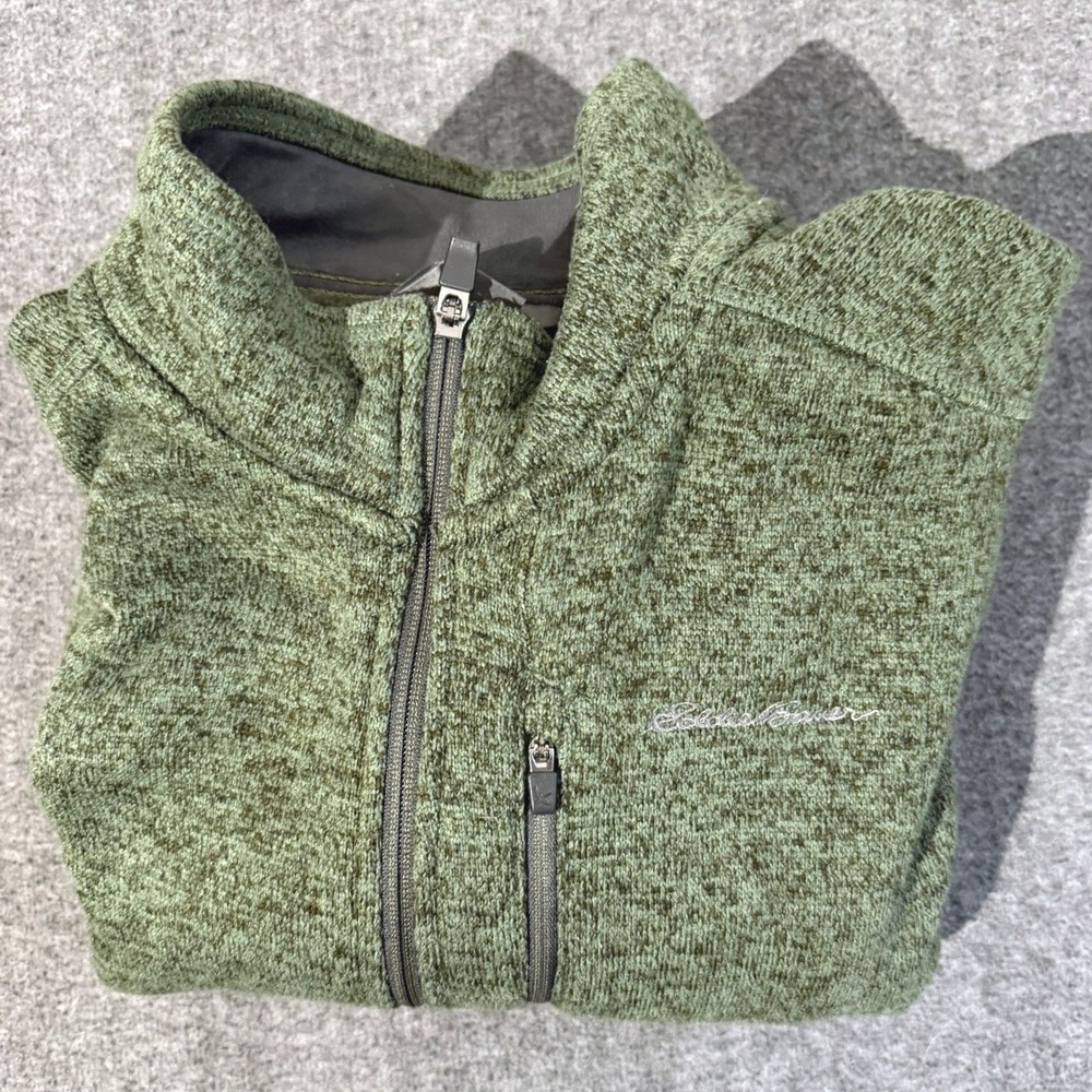Eddie Bauer 1/4 Zip Green Pullover Sweater Men's XLT/TXL‎